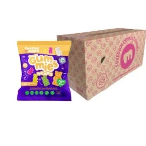 Freedom Gummies – Bears Case x10 100g – Plant Based; Top 14 Allergy Free-From; Halal Certified; Kosher & PKU Suitable