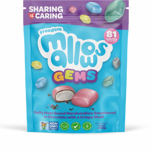 Mallow Gems - Plant Based Vanilla Marshmallow Smoothered in Dark Chocolate with a Crispy Shell. The World's Only!
