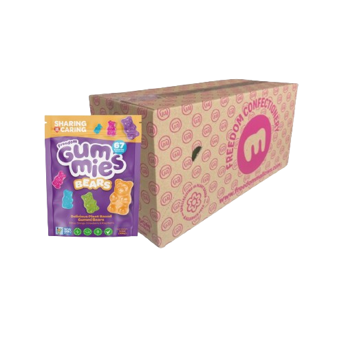 Freedom Gummies – Bears Case 170g  x10 – Plant Based; Top 14 Allergy Free-From; Halal Certified; Kosher & PKU Suitable