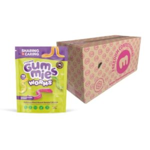 Freedom Gummies - Worms - Case 170g x 10 plant-based, Top 14 Allergy Free, Halal Certified, Kosher Suitable