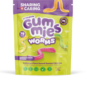 Freedom Gummies - Worms - 170g plant-based, Top 14 Allergy Free, Halal Certified, Kosher Suitable