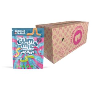 Freedom Gummies - Super Sour Worms - 170g Plant Based, Top 14 Allergy Free, Halal Certified, Kosher Suitable