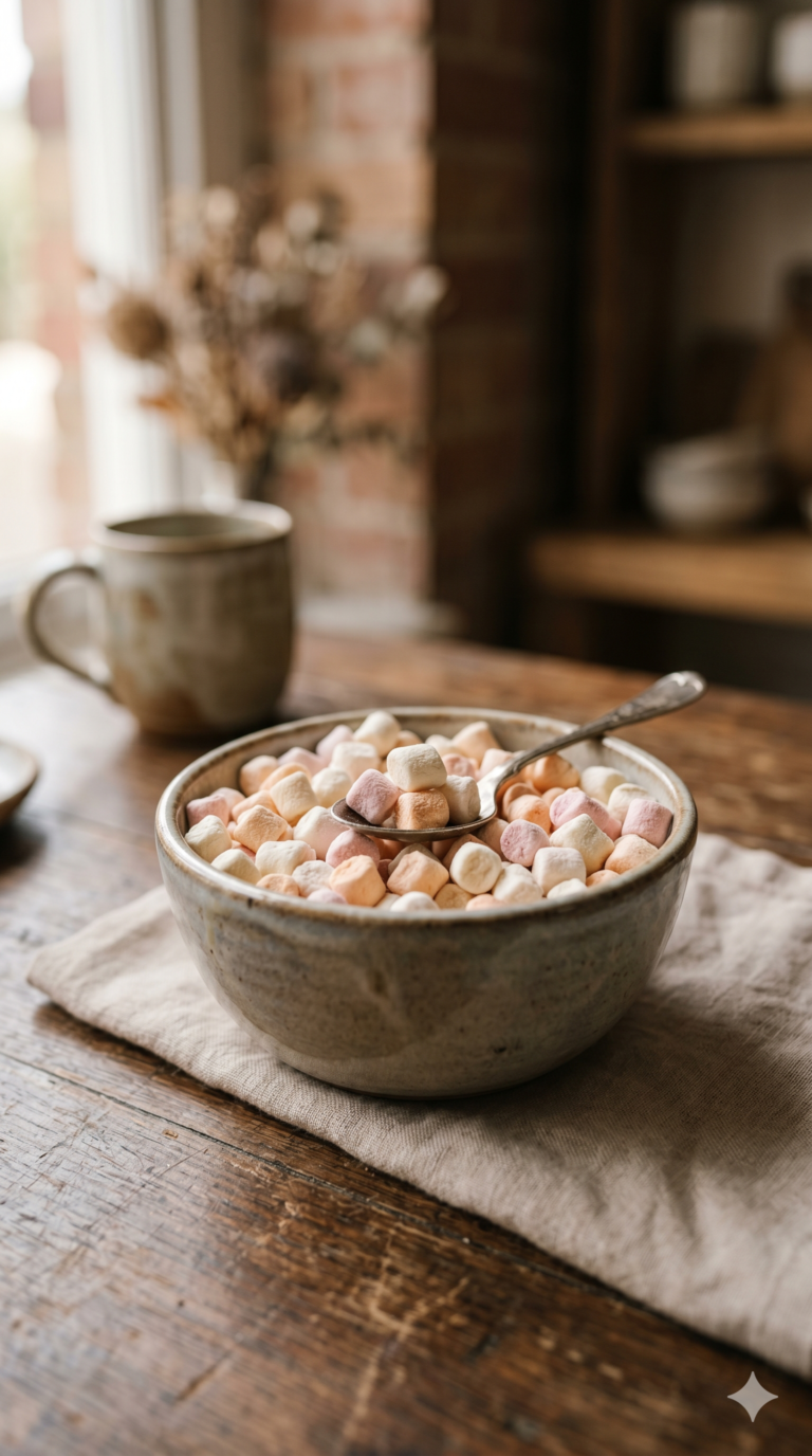 Dehydrated micro marshmallow pieces for baking